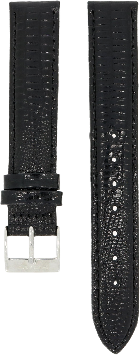 Edox Black Leather Strap 17mm