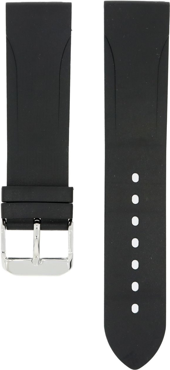 NTH Black Natural Rubber Strap 22mm