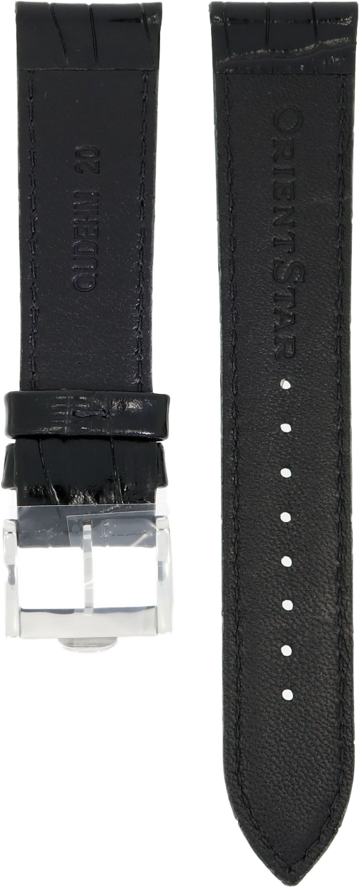 Orient Star Black Leather Strap 20mm UDEHMSB