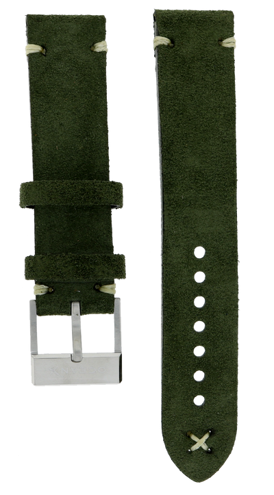 OceanX Sharkmaster 1000 Green Leather Strap 21mm