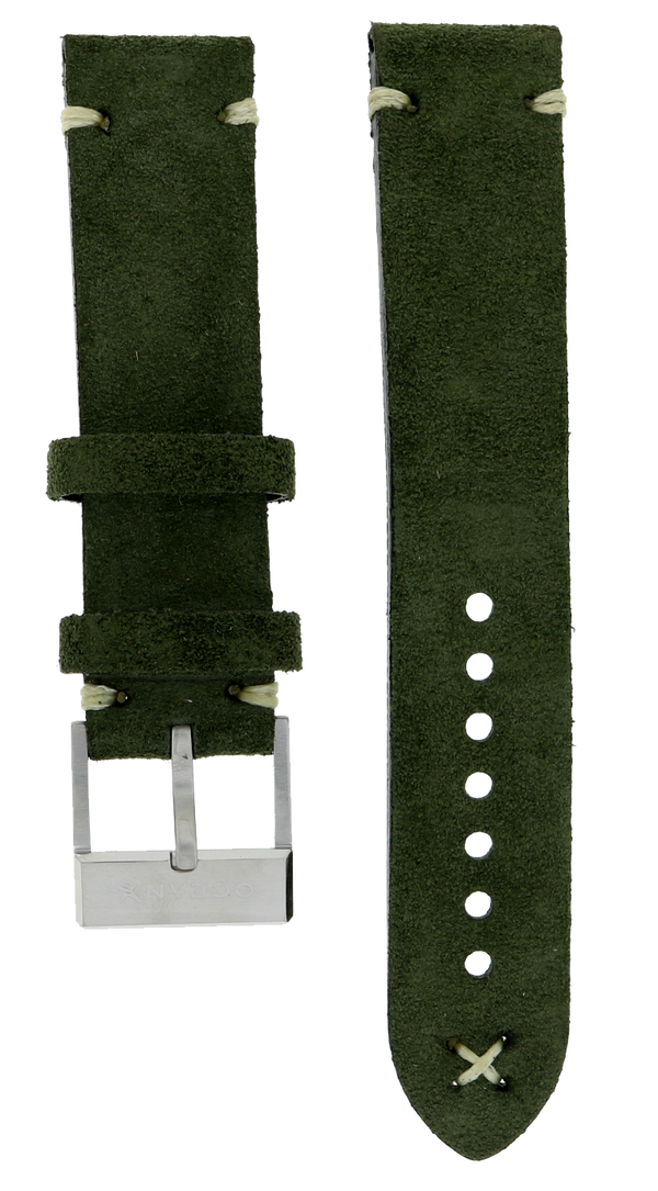 OceanX Sharkmaster 1000 Green Leather Strap 21mm
