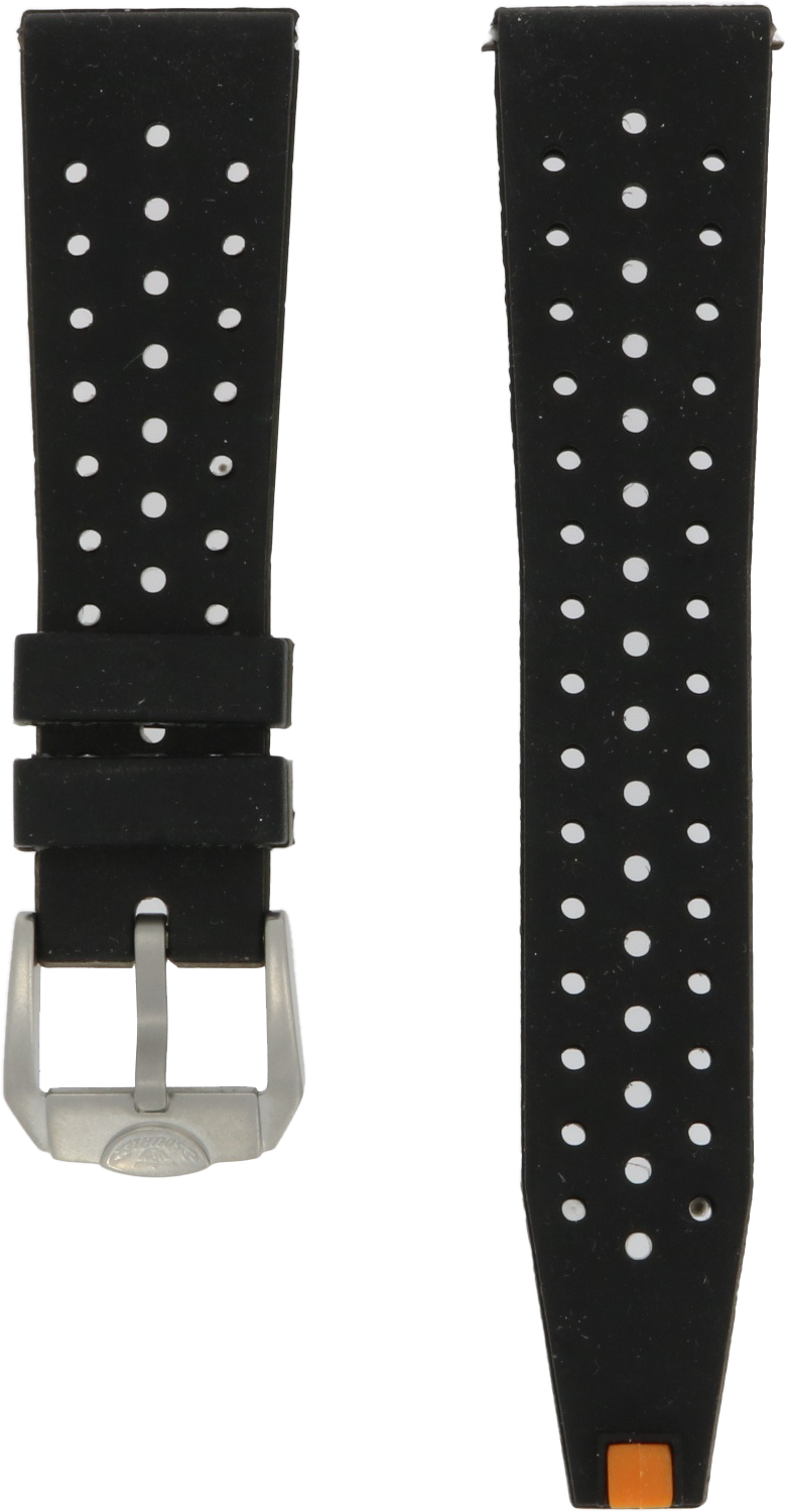 Squale Black Tropic Rubber Strap 22mm