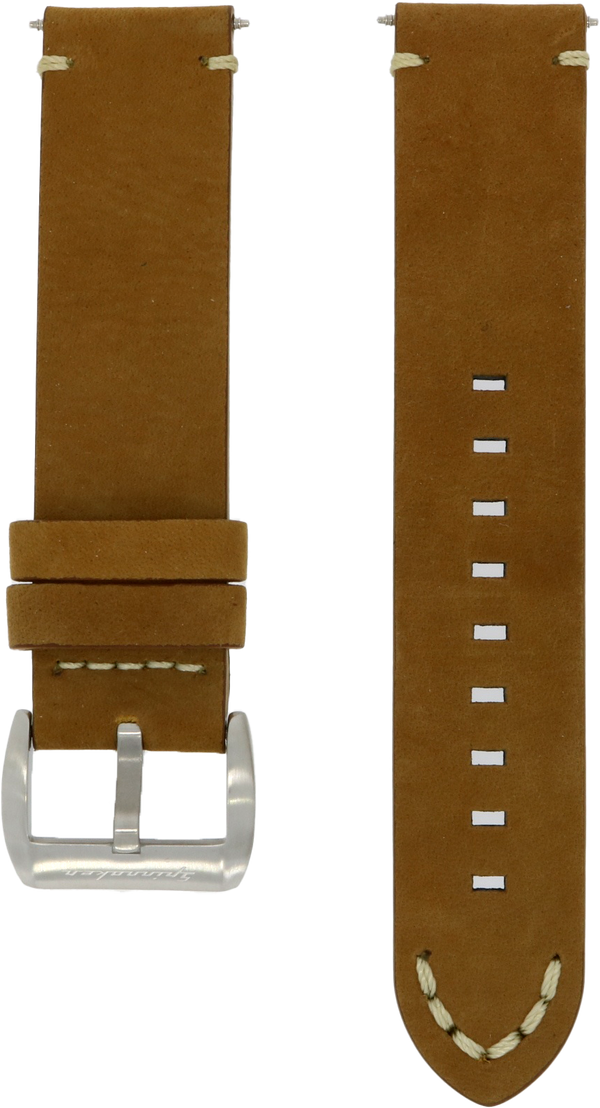 Spinnaker Brown Water Resistant Leather Strap 22mm