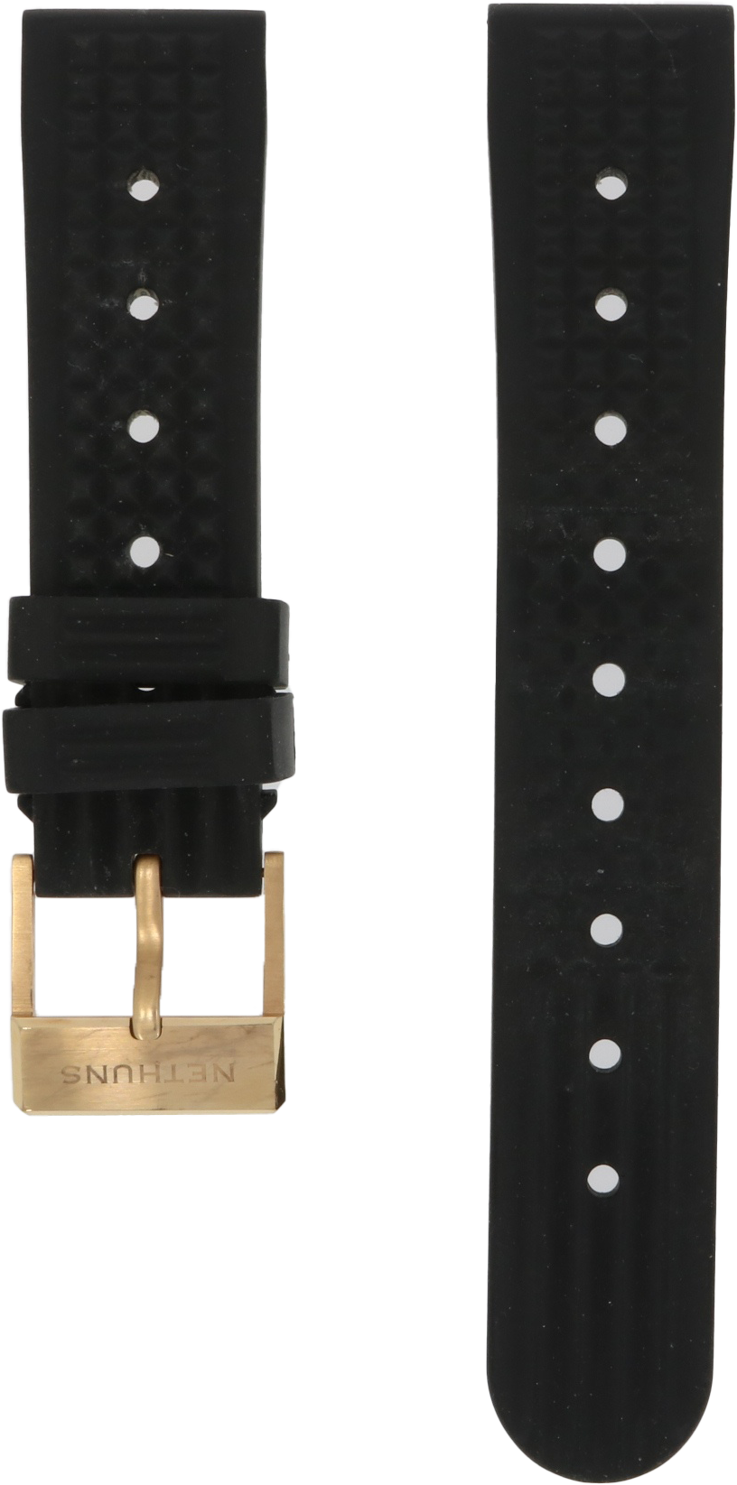 Nethuns Black Rubber Strap 22mm RGP Clasp