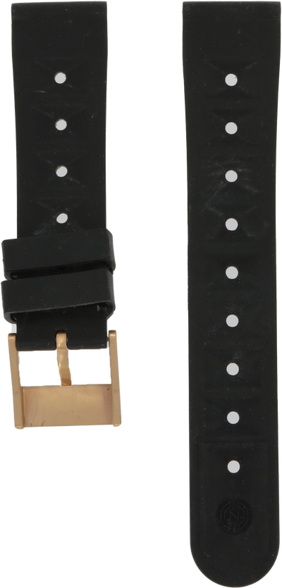 Nethuns Black Rubber Strap 22mm RGP Clasp