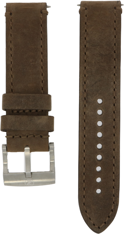 Zelos Brown Horween Leather Strap 22mm