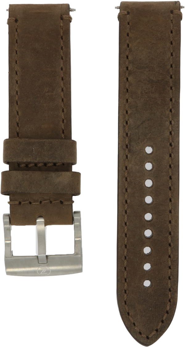 Zelos Brown Horween Leather Strap 22mm