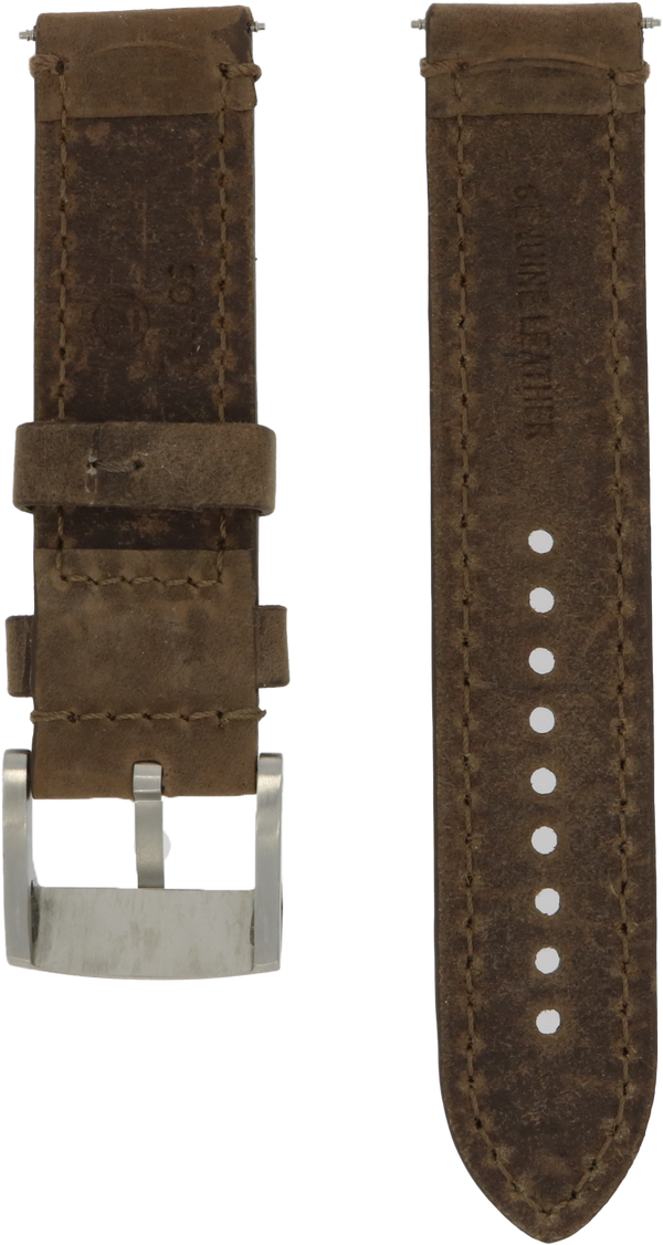 Zelos Brown Horween Leather Strap 22mm