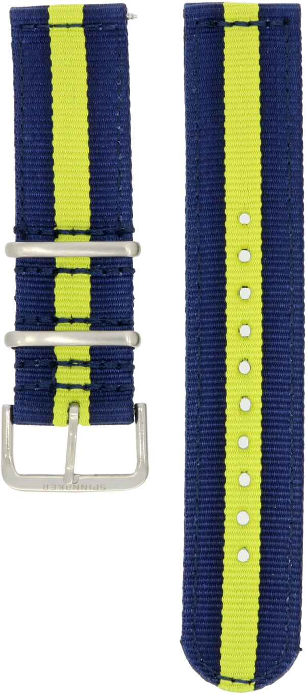 Spinnaker Blue and Yellow Two-Piece Nylon Nylon Strap 22mm