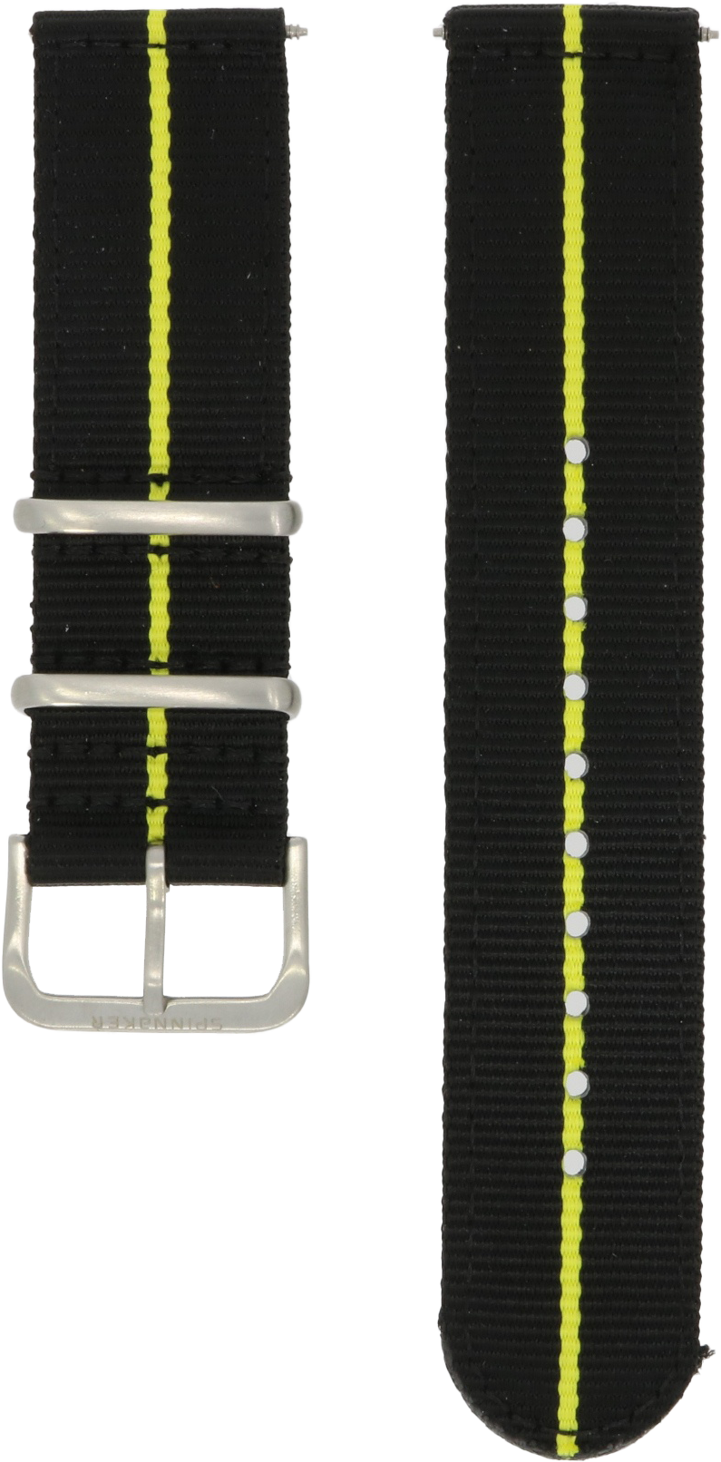 Spinnaker Black and Yellow Two-Piece Nylon Nylon Strap 22mm