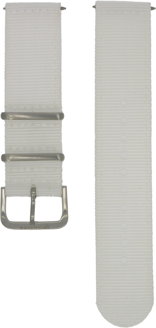 Spinnaker White Two-Piece Nylon Nylon Strap 22mm