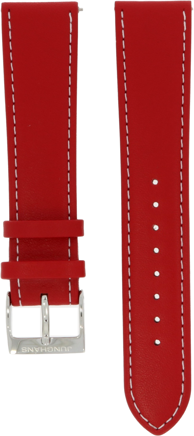 Junghans Red Leather Strap 20mm 420506495