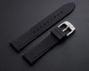 Zelos Black FKM Rubber Strap 20mm Steel Clasp