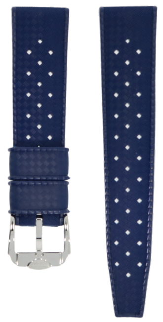 Squale Tropic Rubber Strap Polished Blue 22mm