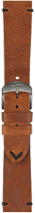 Sinn Cowhide Vintage-Style Brown Strap Black Seam 20mm