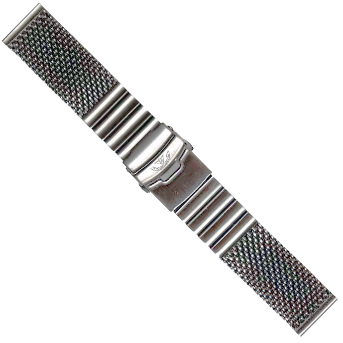 Squale Mesh Steel Bracelet Polished 22mm