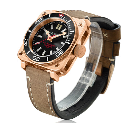 Aquatico Super Charger Bronze Black Ceramic Bezel SW200