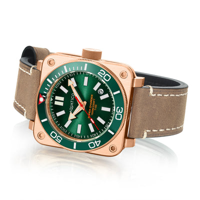 Aquatico Super Charger Bronze Green Ceramic Bezel