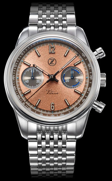 サーモンベリーズ('91独) Zelos Vitesse Racing Chronograph Salmon - SeriousWatches.com