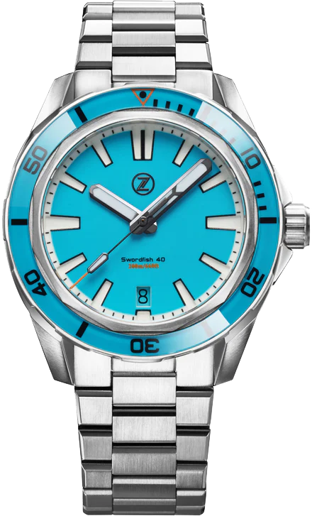Zelos Swordfish 40mm Steel Sky Blue