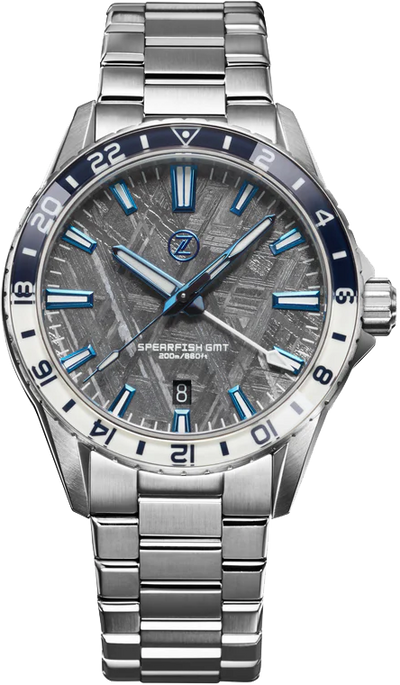 Zelos Spearfish GMT Meteorite - SeriousWatches.com Zelos Spearfish GMT Meteorite - SeriousWatches.com