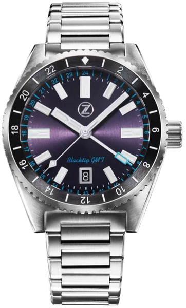 Zelos Blacktip GMT Purple TI - SeriousWatches.com