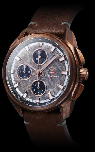 【期間限定！最安値挑戦】 Zelos ZX-6 Meteorite Chronograph Mechaquartz Bronze 洋画・外国映画