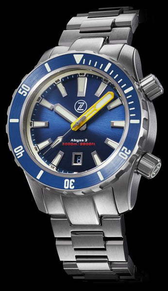Zelos Abyss 3 Steel Midnight Blue - SeriousWatches.com