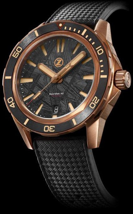 Zelos Swordfish 40mm Bronze Meteorite