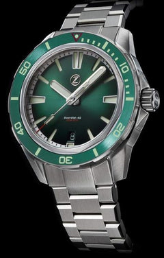 VERDE  Pacific Diver Stealth Steel Green Dial XS.3137.B - Saltzman's Watches