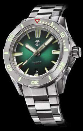 Zelos Swordfish 40mm TI Emerald Green (B-stock)