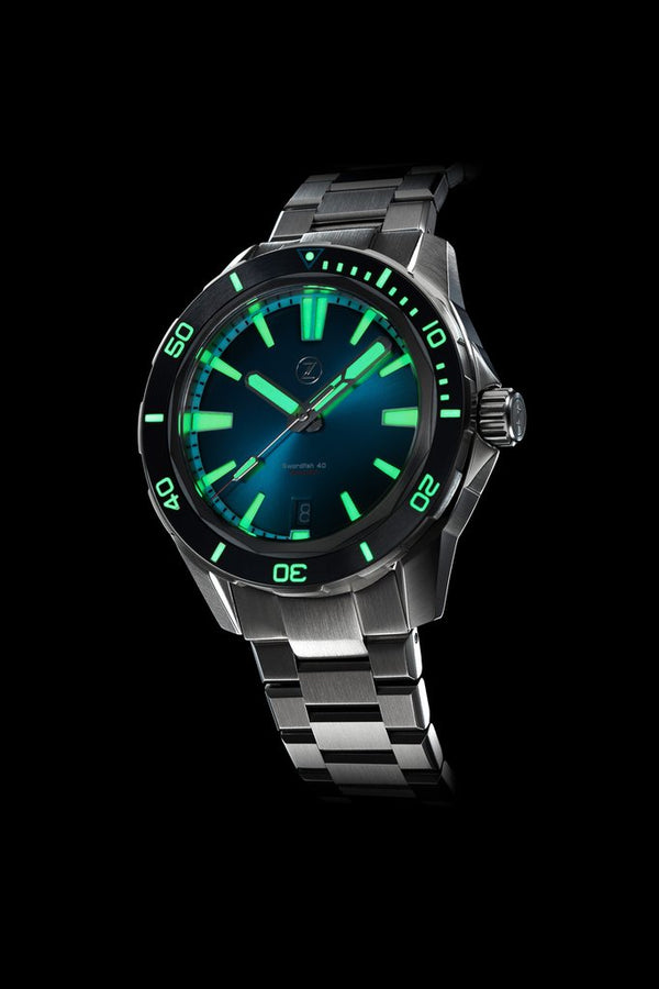 Zelos Swordfish 40mm Blue Meteorite