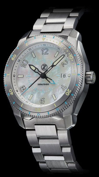 Zelos Thresher 500m GMT Mother of Pearl