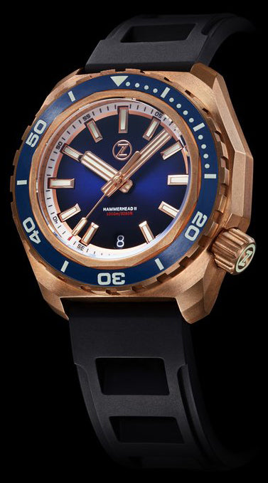 Zelos Hammerhead 2 Bronze Midnight Blue NH35