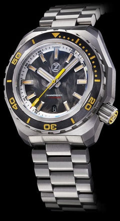 Zelos Hammerhead 2 Steel Forged Carbon NH35 - SeriousWatches.com