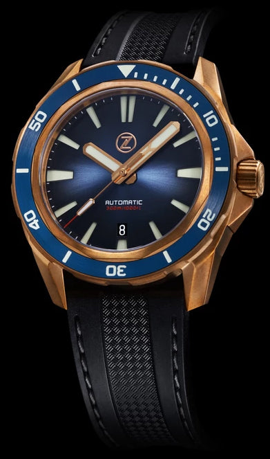 Zelos Swordfish Bronze Cobalt Blue ETA 2892