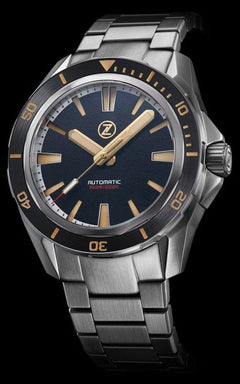 Zelos Swordfish Steel Black Sand V2 NH35 - SeriousWatches.com