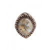 Barse Oval White Calcite Copper Ring