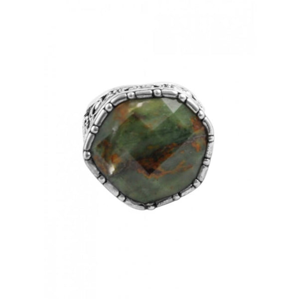Barse Faceted Green Opal Ring