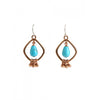 Barse Copper and Turquoise Quadrangle Earring