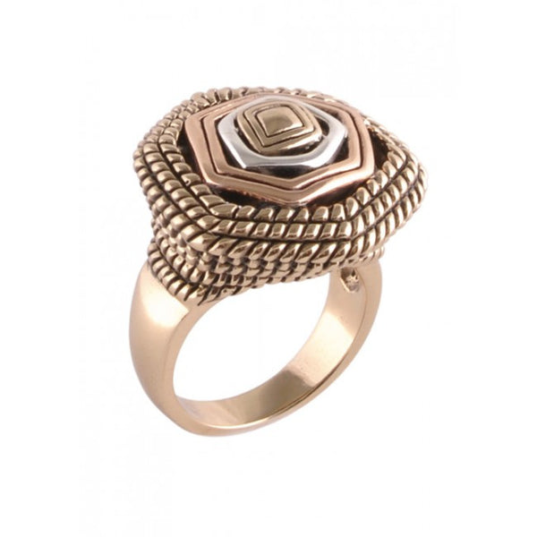 Barse Tri-Metal Abstract Ring