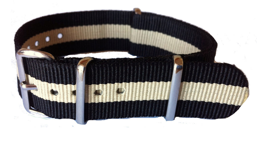 NATO Strap Black and Beige